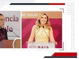 Presidenta Claudia Sheinbaum (izq.) recordó que Marina del Pilar ya dio su explicación sobre los audios filtrados.