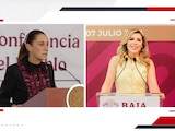 Presidenta Claudia Sheinbaum (izq.) recordó que Marina del Pilar ya dio su explicación sobre los audios filtrados.