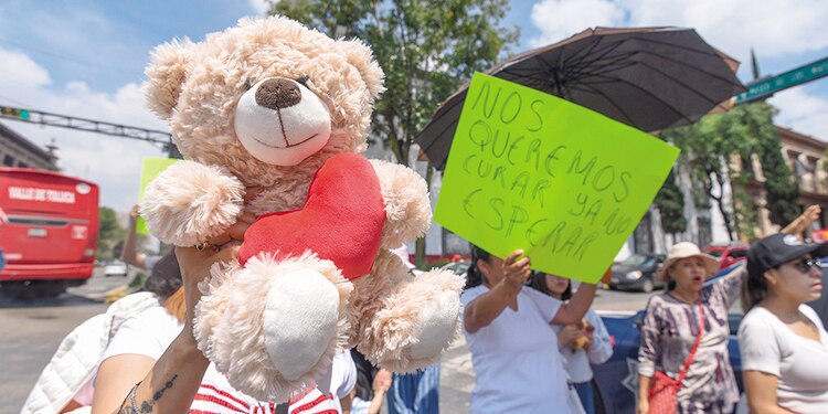 Familiares exigen medicamentos oncológicos, el pasado 10 de agosto.