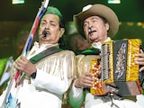 Hernán y Jorge Hernández, el sábado pasado en el Estadio GNP Seguros de la Ciudad de México.