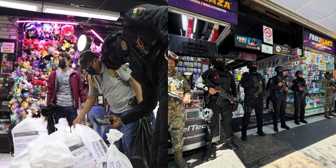 Aseguran videojuegos, consolas y figuras en Friki Plaza, Meave y Fan Center de CDMX