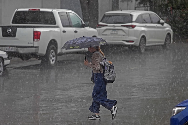 Aspecto de lluvias en Jalisco.
