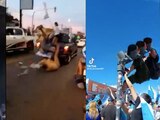 Los festejos por el campeonato del mundo de Argentina fueron accidentados.