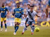 Una acción del Puebla vs América, de la Jornada 17 del Clausura 2024 de la Liga MX