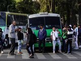La imagen de un bloqueo de transportistas en la CDMX