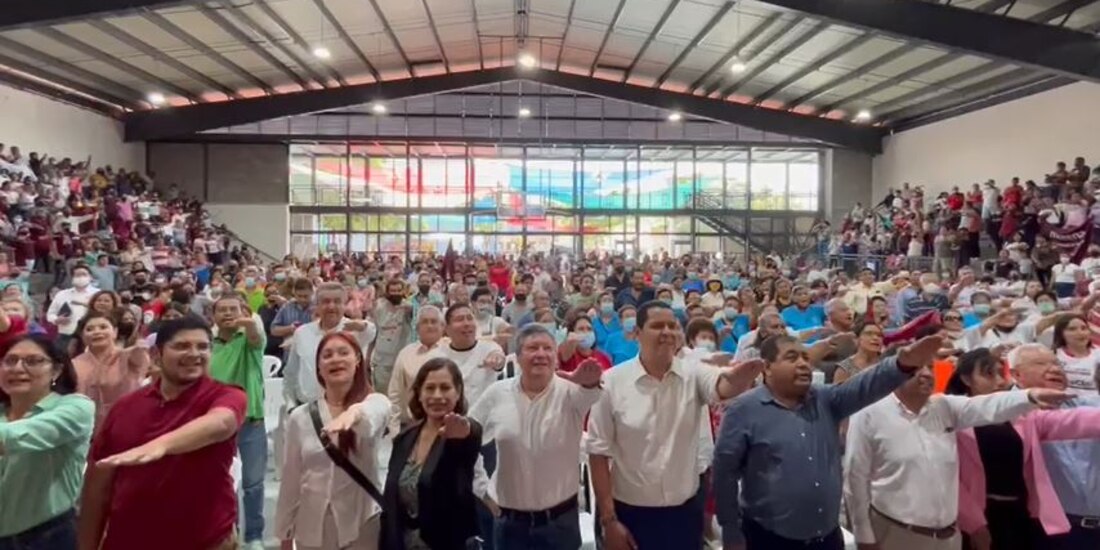Respaldan a la jefa de Gobierno de la CDMX, Claudia Sheinbaum, en Jojutla, Morelos.