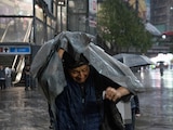 Fuertes lluvias en la capital