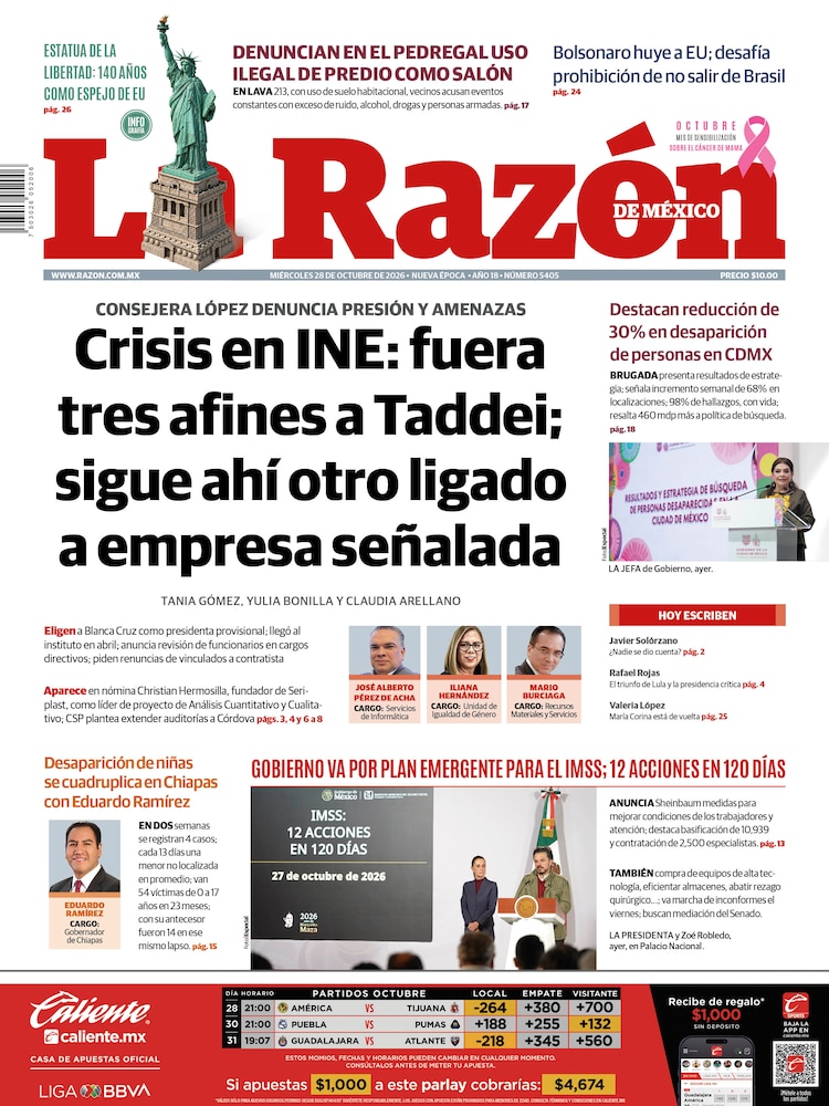 La Razón 28 Octubre 2026