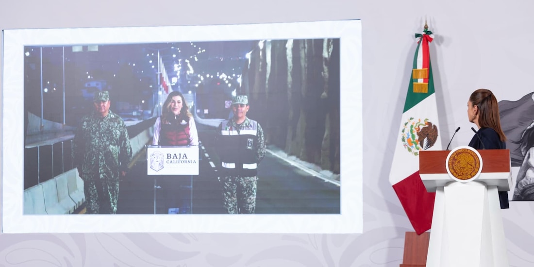 Mañanera del Pueblo en Palacio Nacional.