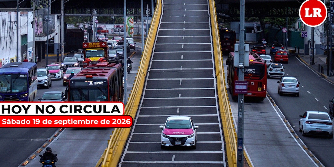 Antes de salir, no olvides revisar cómo aplica el Hoy No Circula este sábado 19 de septiembre de 2026.