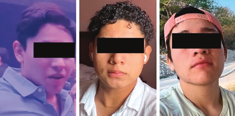 Los presuntos responsables, Ángel “N”, Jorge “N “y Yeshua “N”, acusados de violación grupal en Campeche.