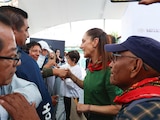 Presidenta Claudia Sheinbaum durante la entrega del Plan de Justicia para Atenco y la Montaña.