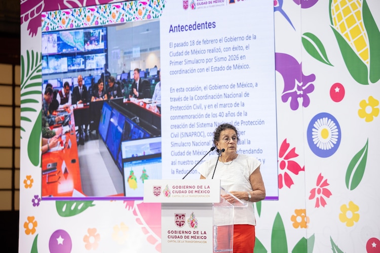 La secretaria de Gestión Integral de Riesgos y Protección Civil (SGIRPC), Myriam Úrzua Venegas.
