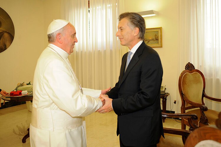 El Papa Francisco con Mauricio Macri.