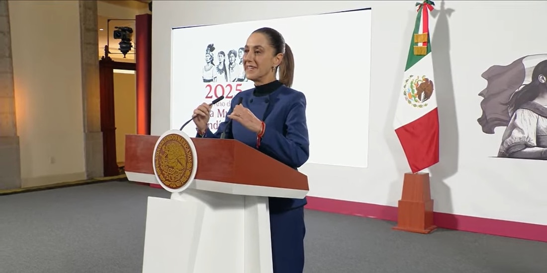 Claudia Sheinbaum, Presidenta de México, este martes en Palacio Nacional.