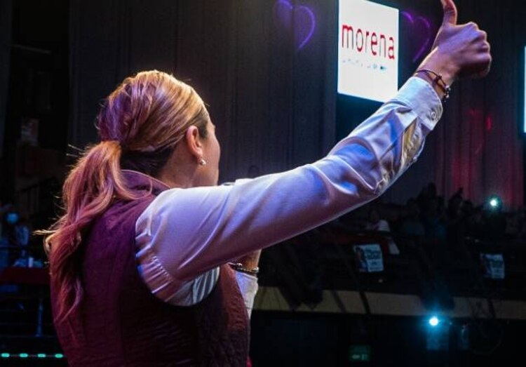 Marina del Pilar Ávila Olmeda, candidata de la coalición “Juntos Haremos Historia en Baja California”