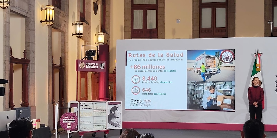 Claudia Sheinbaum, Presidenta de México, este martes en Palacio Nacional.