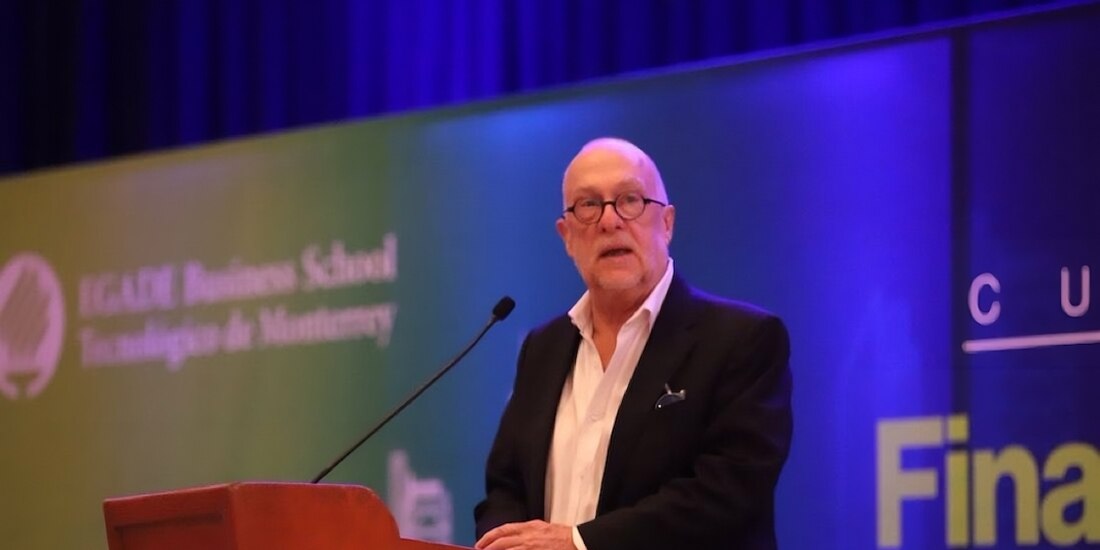 El subgobernador de Banxico, ayer, en la Cumbre Financiera Global 2023.