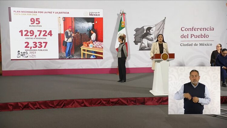 La secretaria del Bienestar, Ariadna Montiel.