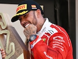 Lewis Hamilton celebra su triunfo en el GP de Barcelona-Cataluña de F1 con Ferrari