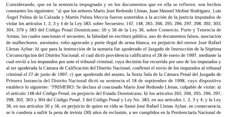 Documento del Poder Judicial de República Dominicana