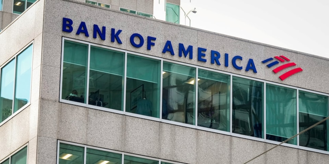 El logo de Bank of America en una fachada de sus oficinas en Toronto, Ontario, Canadá, el 8 de septiembre de 2026.