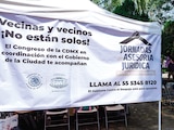EL CONGRESO local y el gobierno capitalino instalaron el 8 de agosto pasado módulos de asesoría jurídica contra el despojo, en el Parque Arboledas de la colonia Del Valle Centro, donde las y los vecinos pueden recibir orientación y acompañamiento legal en sus casos.