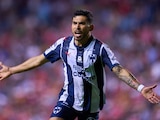 Orbelín Pineda festeja el gol con el que Monterrey eliminó a Chicago Fire de la Leagues Cup.