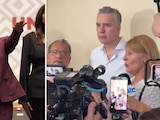 Clouthier, Waldo , Mijes y Judith Díaz (der.) rechazaron nombramiento de Clara Luz Flores (izq.) como coordinadora de la Defensa de la Transformación en NL.