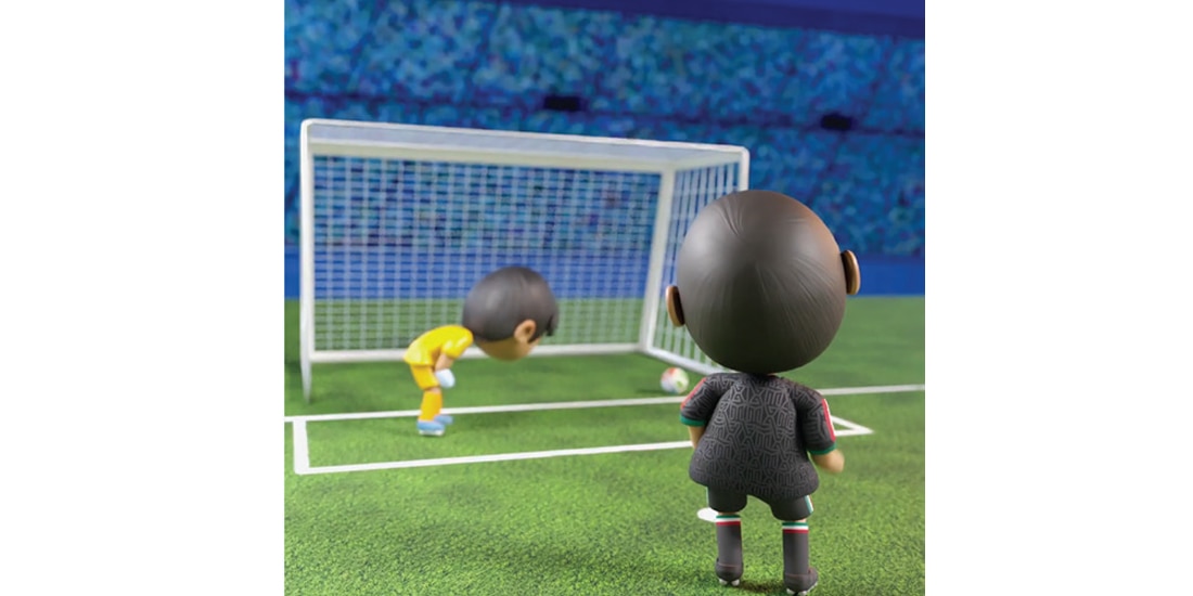 ANIMACIÓN compartida anoche por la
Presidenta, tras el único gol del juego