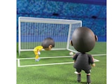 ANIMACIÓN compartida anoche por la
Presidenta, tras el único gol del juego