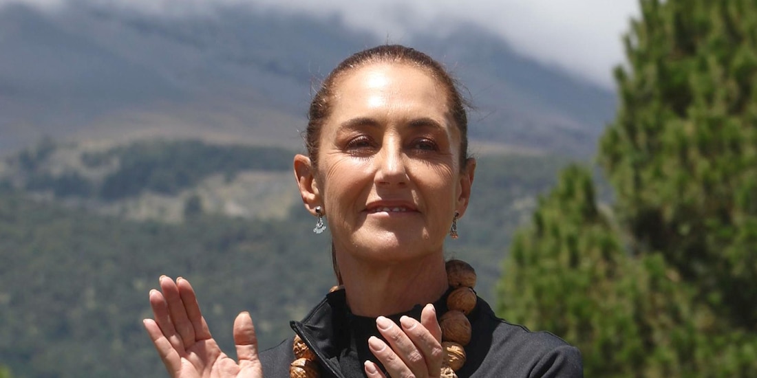 La presidenta Claudia Sheinbaum durante el evento.