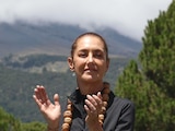 La presidenta Claudia Sheinbaum durante el evento.