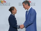 El presidente del Gobierno de España, Pedro Sánchez, recibe a la presidenta Claudia Sheinbaum