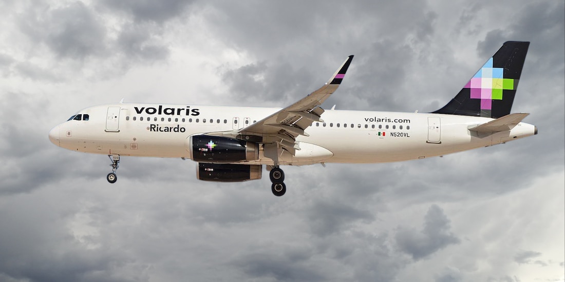 Un avión de la aerolínea Volaris, en una fotografía ilustrativa.