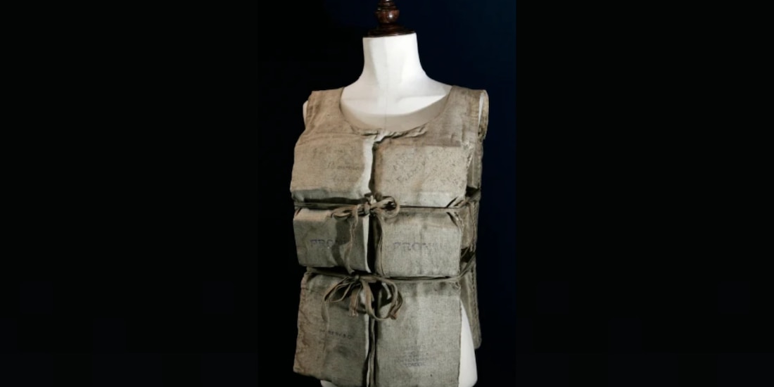 Chaleco usado por una sobreviviente al Titanic