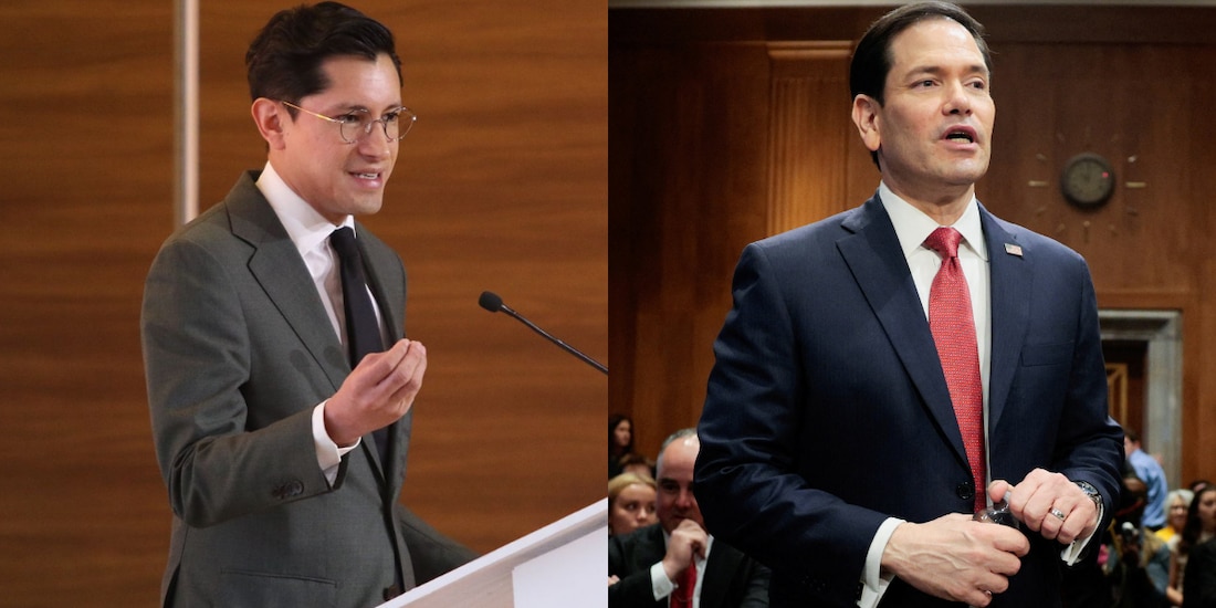 El Canciller Roberto Velasco y el secretario de Estado de EU, Marco Rubio