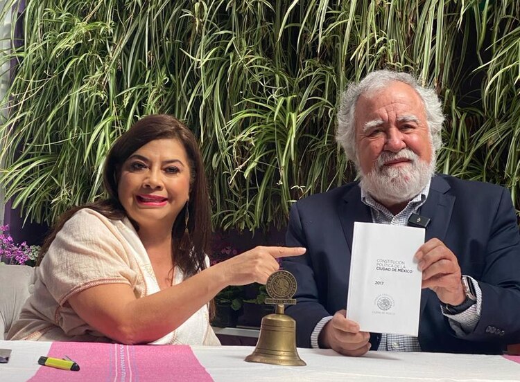 La candidata compartió el momento con el exjefe de Gobierno.