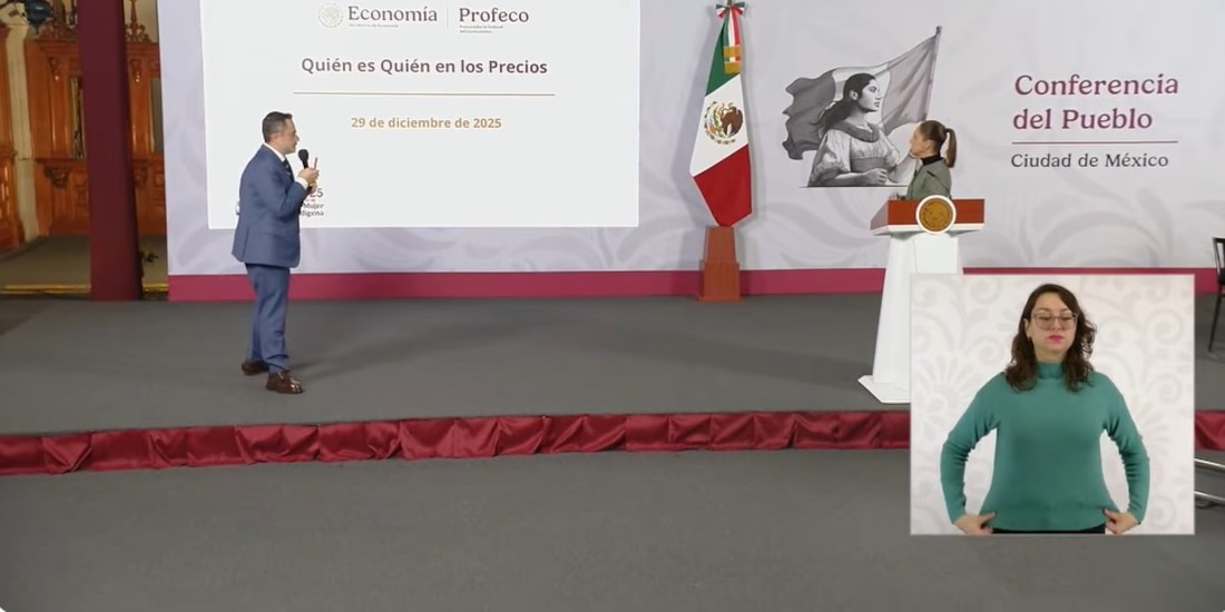 El titular de la Profeco en Palacio Nacional.