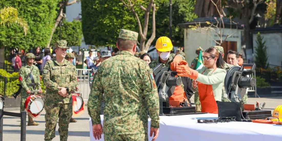 Evelyn Salgado encabeza destrucción de 232 armas de fuego decomisadas en Guerrero.