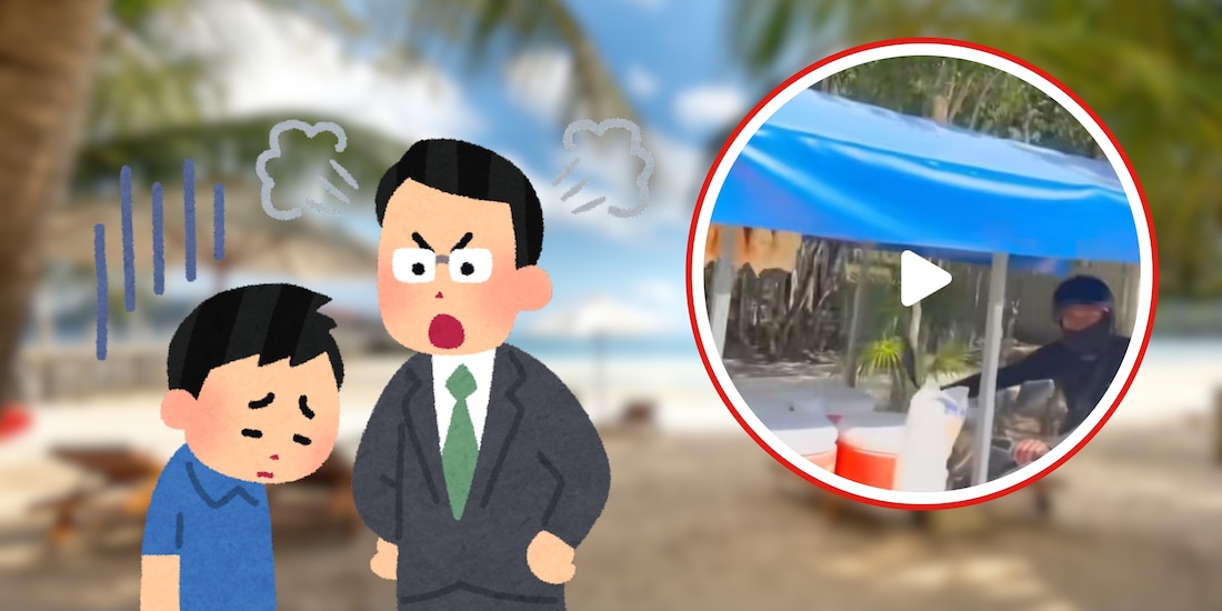 Video argentino corriendo a comerciante en Tulum