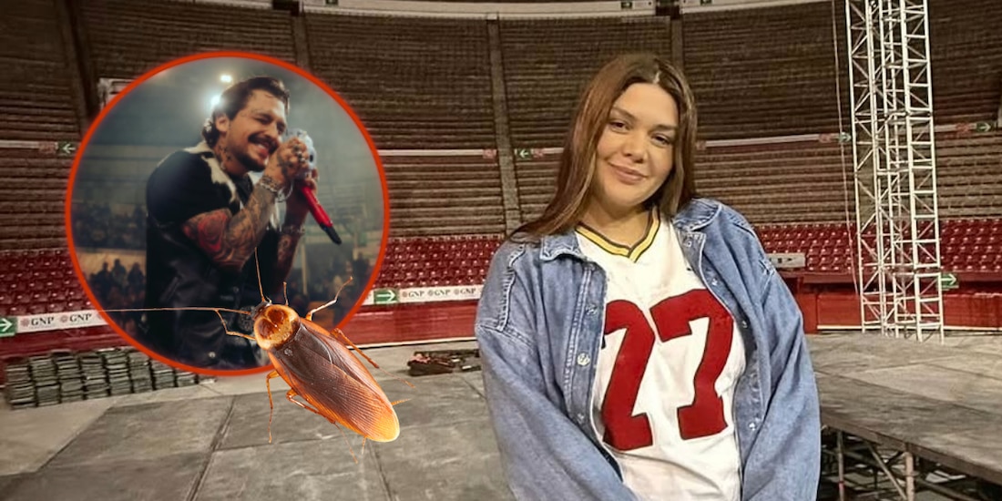Yuridia dice que sí hay cucarachas voladoras en la Plaza de Toros tras concierto de Christian Nodal.