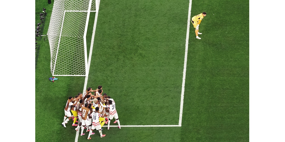 Jugadores de Estados Unidos celebran uno de los goles, el viernes pasado.