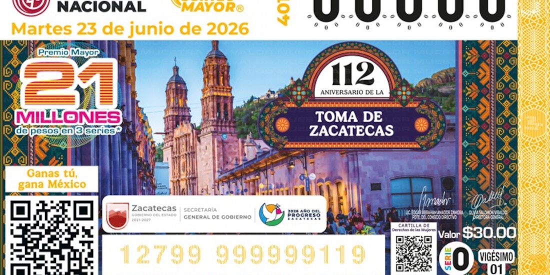 Billete de la Lotería Nacional.