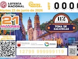 Billete de la Lotería Nacional.