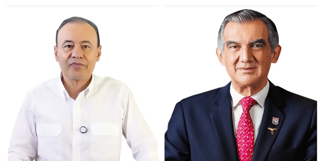 En la imagen, los gobernadores de Sonora, Alfonso Durazo, y de Tamaulipas, Américo Villarreal