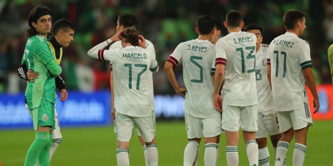 Futbolistas de la Selección Mexicana tras su partido amistoso frente a Chile el pasado 8 de diciembre.