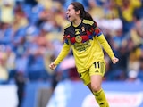 Aylin Avilez festeja su gol ante el Toluca.