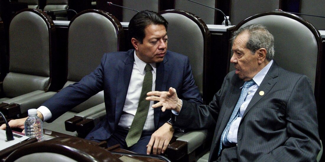 Mario Delgado y Porfirio Muñoz Ledo en una imagen de archivo.