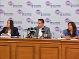 Conferencia de prensa de funcionarios de Chihuahua.